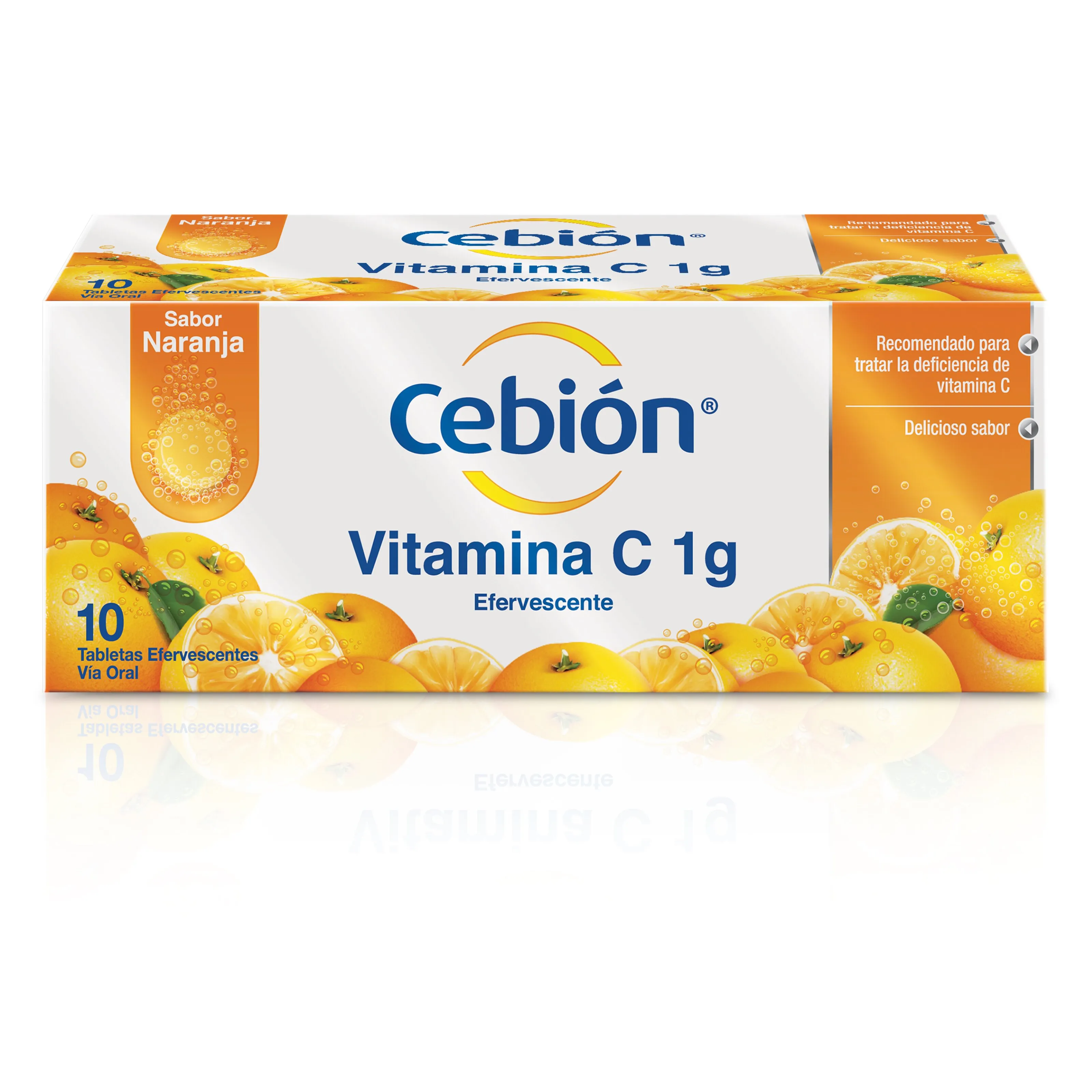 Cebion Efervescente Naranja 1 g x 10 Tabletas